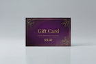Gift card with tea theme on a gold background