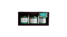 Three tea tins in a box with 'ETTE Tea Company' branding on a light gray background